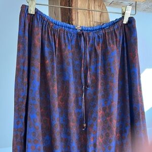 Free People Asymmetrical Ruffle Maxi Skirt Size Small